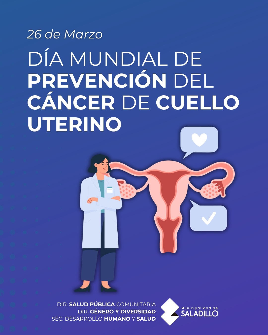 26 de marzo | Día Mundial de la Prevención del Cáncer de Cuello Uterino